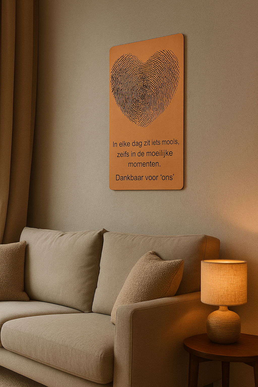 Vingerafdruk gravure